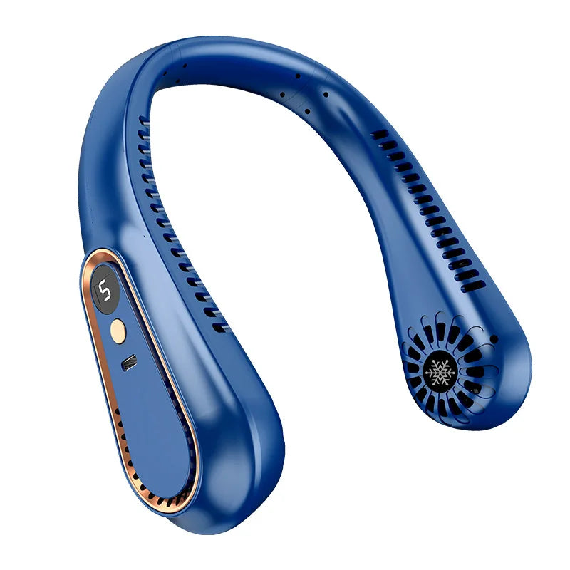 Portable neck fan worn hands-free with three speed settings — At Home For You