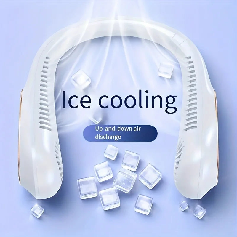 Portable neck fan folded flat for travel — At Home For You